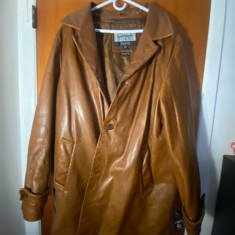 Huge Pelle brown leather jacket. Great condition.